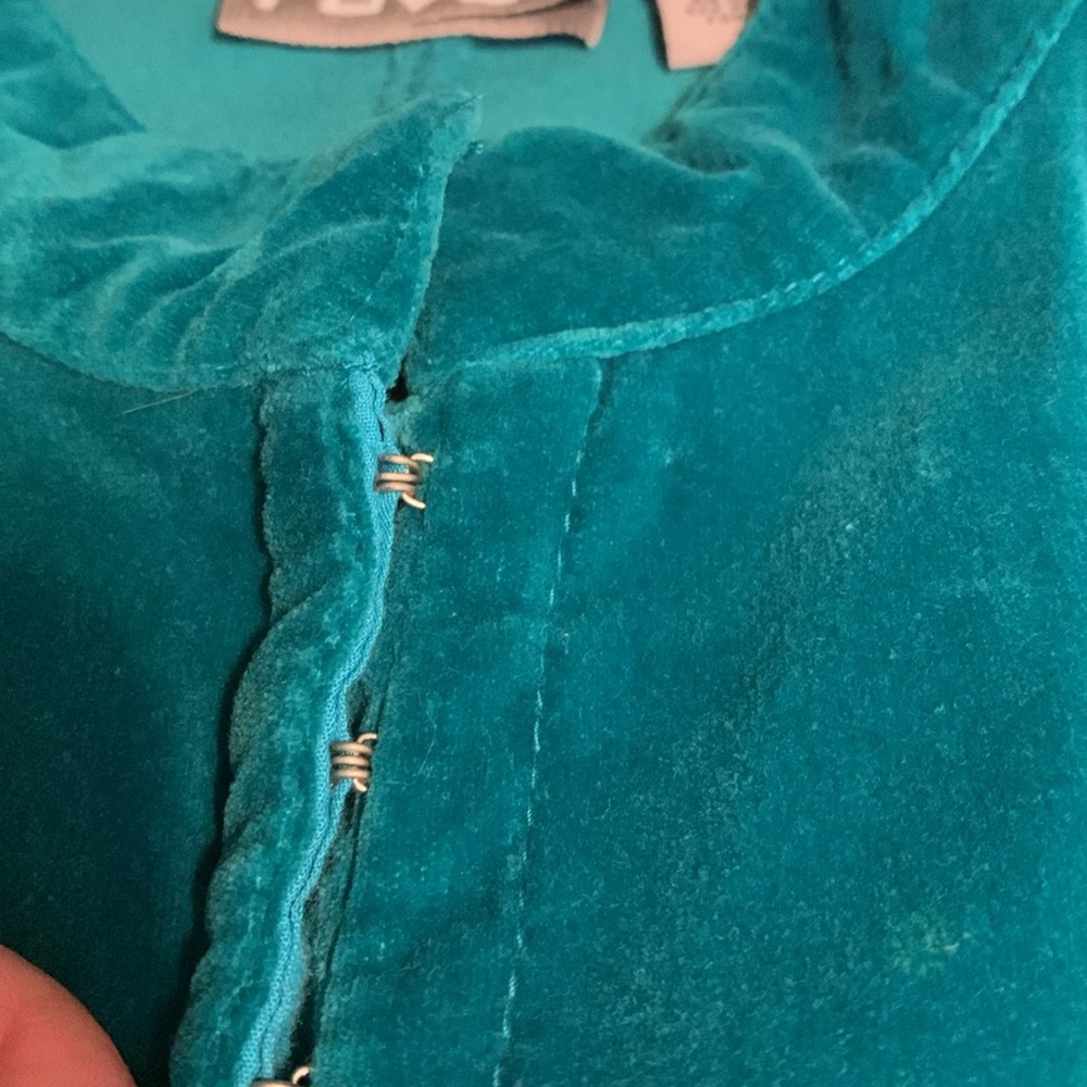 Rave Vintage Teal Blazer with Textured Fabric - Picture 9 of 10